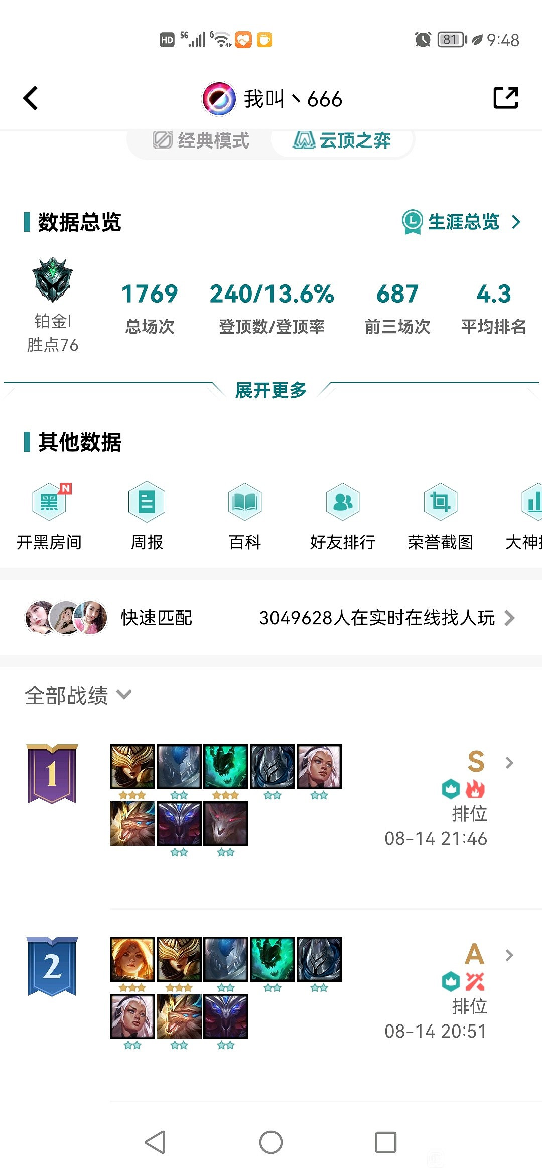 《聯盟戰棋》11.16版簡單吃分陣容分享