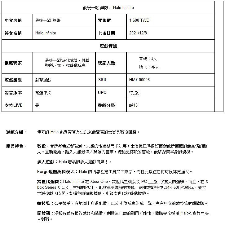 《最後一戰:無限》正式發售日期或因台灣零售商洩露 《最後一戰:無限》正式發售日期或因台灣零售商洩露