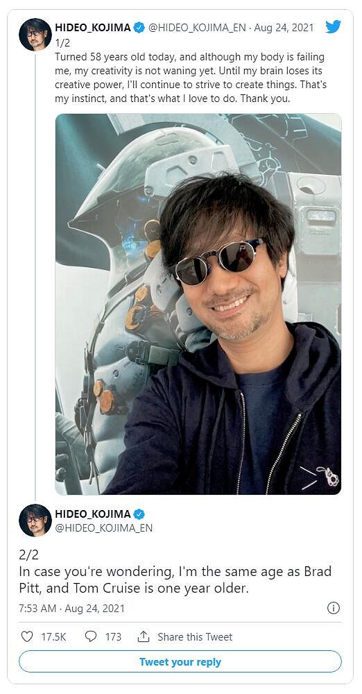 小島秀夫表示要繼續創造 除非他的大腦“停止工作” 小島秀夫表示要繼續創造 除非他的大腦“停止工作”