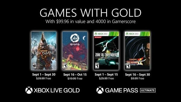 微軟Xbox Live金會員2021年9月會免陣容公布 微軟Xbox Live金會員2021年9月會免陣容公布