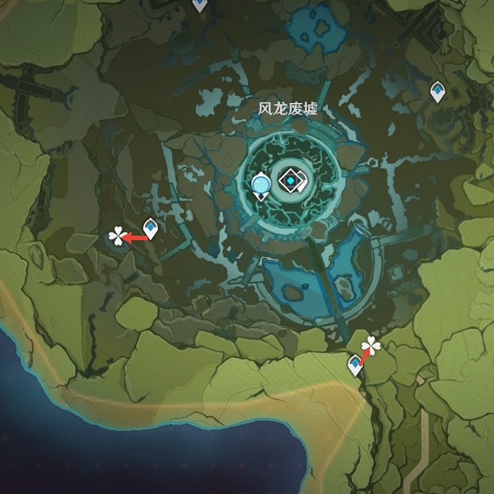 《原神》2.0版晶蝶快速抓捕路線