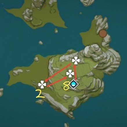 《原神》2.0版晶蝶快速抓捕路線