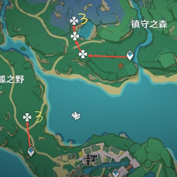 《原神》2.0版晶蝶快速抓捕路線