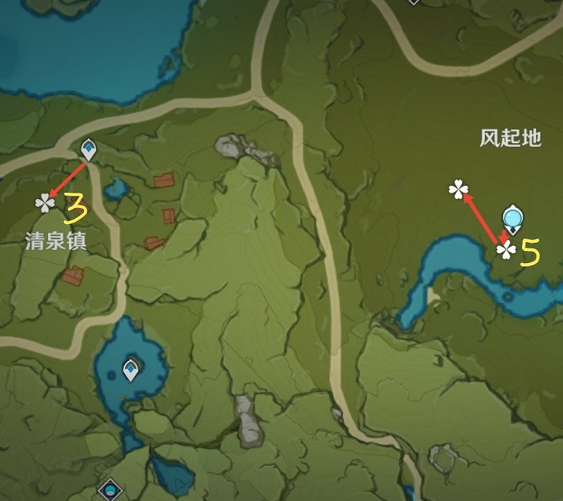 《原神》2.0版晶蝶快速抓捕路線