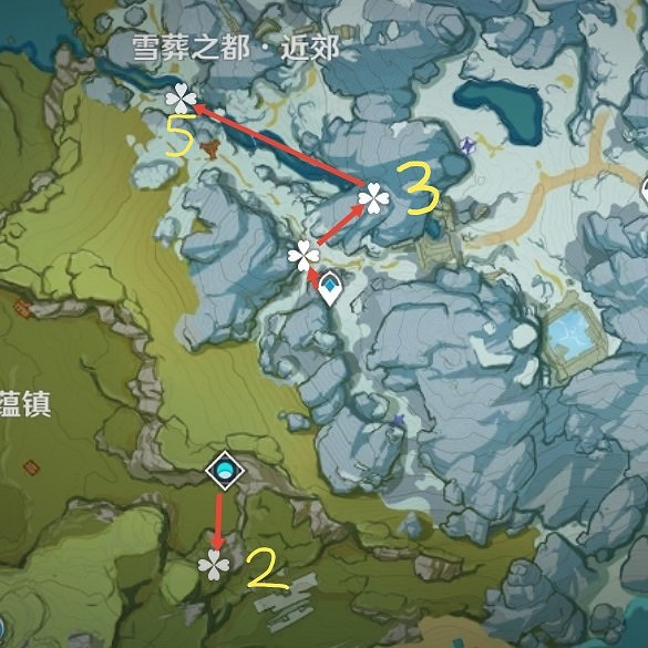 《原神》2.0版晶蝶快速抓捕路線