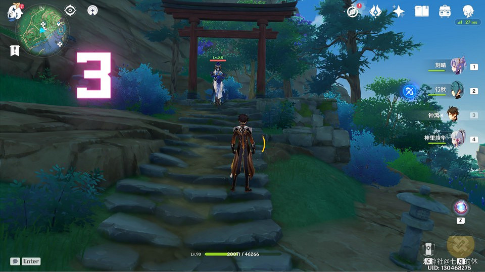 《原神》遺跡機兵與藏鏡侍女討伐路線