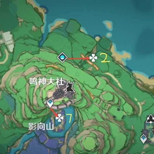 《原神》2.0版晶蝶快速抓捕路線