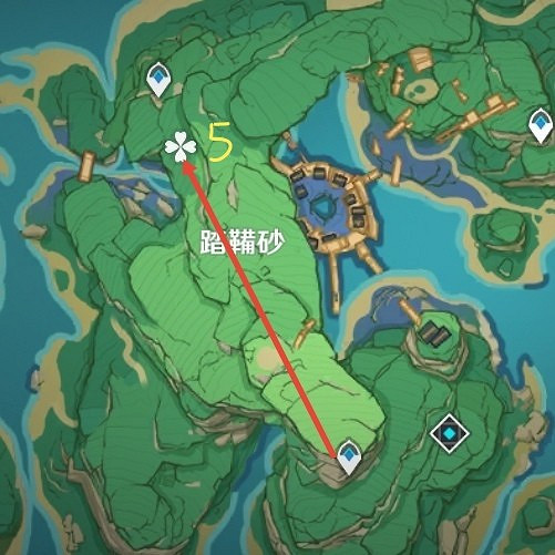 《原神》2.0版晶蝶快速抓捕路線