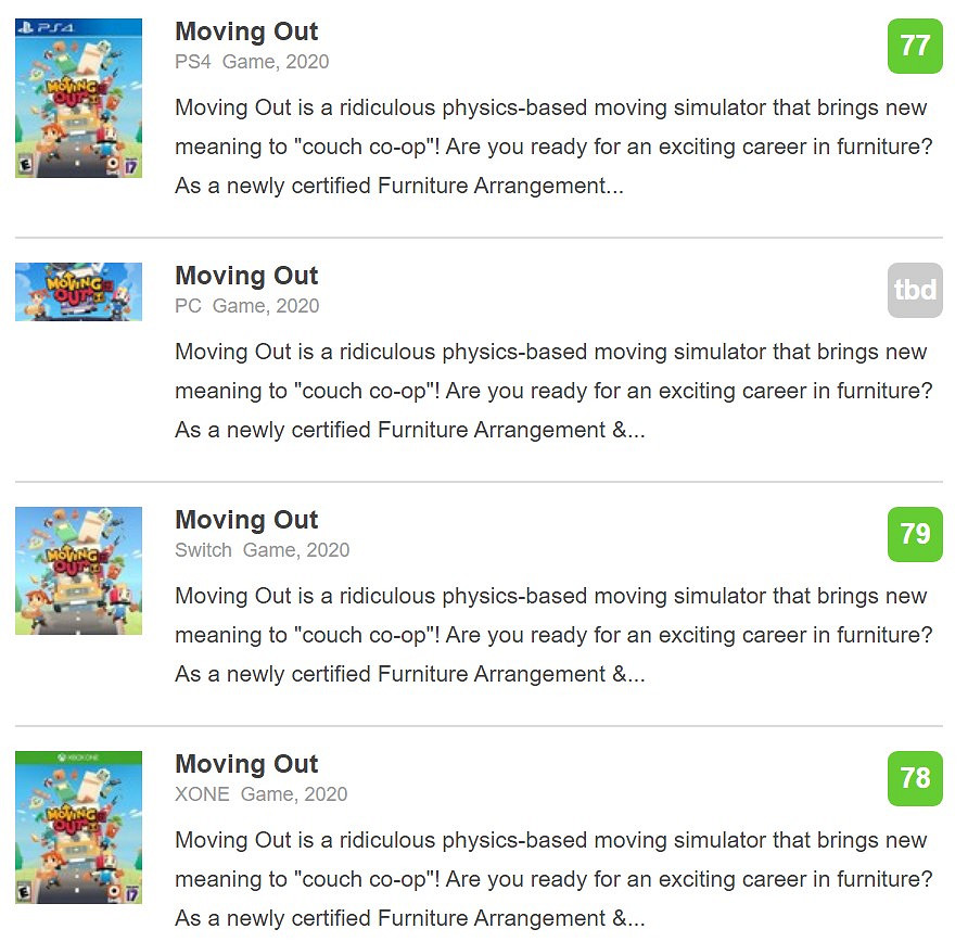 《胡鬧搬家》IGN 8分:多人同屏遊戲玩家的不二選擇 《胡鬧搬家》IGN 8分:多人同屏遊戲玩家的不二選擇