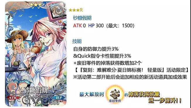 FGO伊什塔爾杯復刻加成一覽 2018泳裝活動加成禮裝及從者彙總