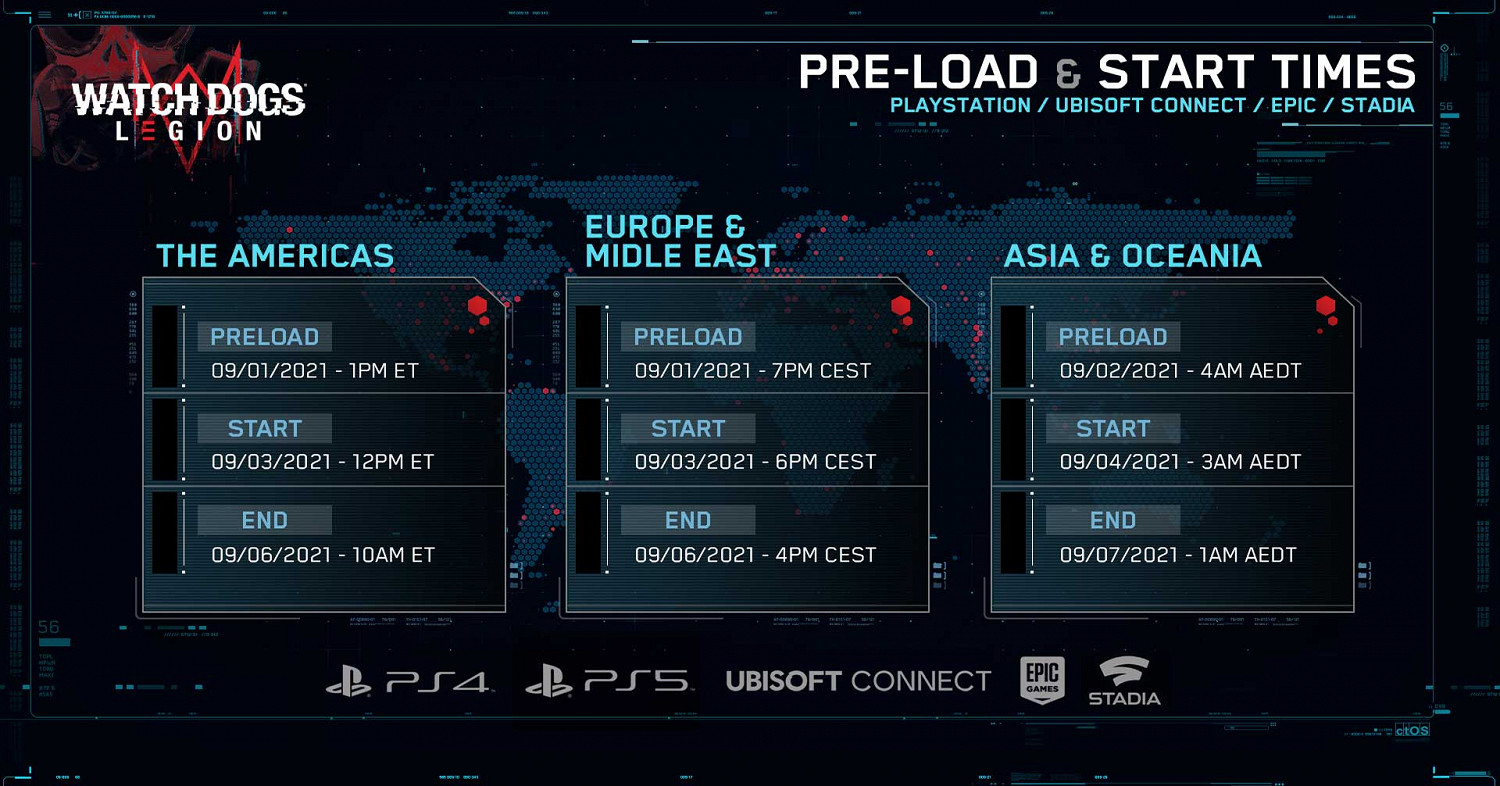 《看門狗：軍團》9月4日開啟免費試玩 不支援Xbox平台
