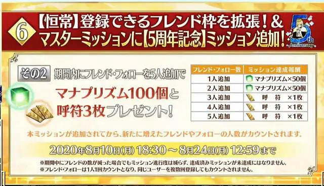 《FGO》五周年活動福利彙總 日服5周年活動獎勵一覽 《FGO》五周年活動福利彙總 日服5周年活動獎勵一覽
