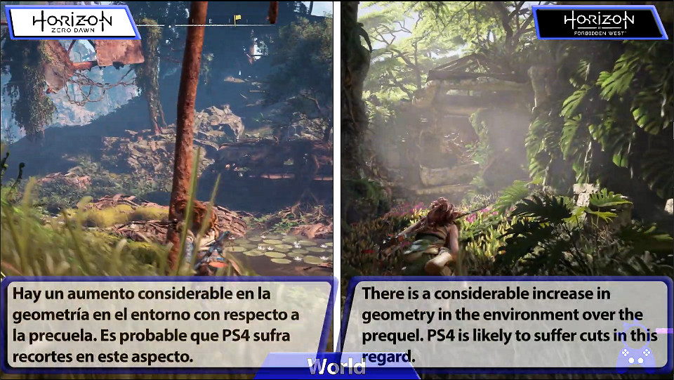 《地平線:西部禁域》前作對比影片 新作細節大提升 《地平線:西部禁域》前作對比影片 新作細節大提升
