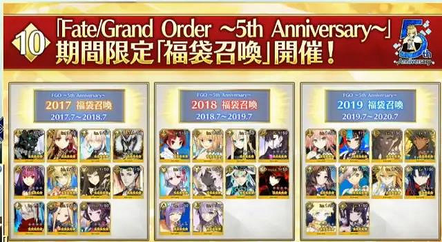 《FGO》五周年活動福利彙總 日服5周年活動獎勵一覽 《FGO》五周年活動福利彙總 日服5周年活動獎勵一覽