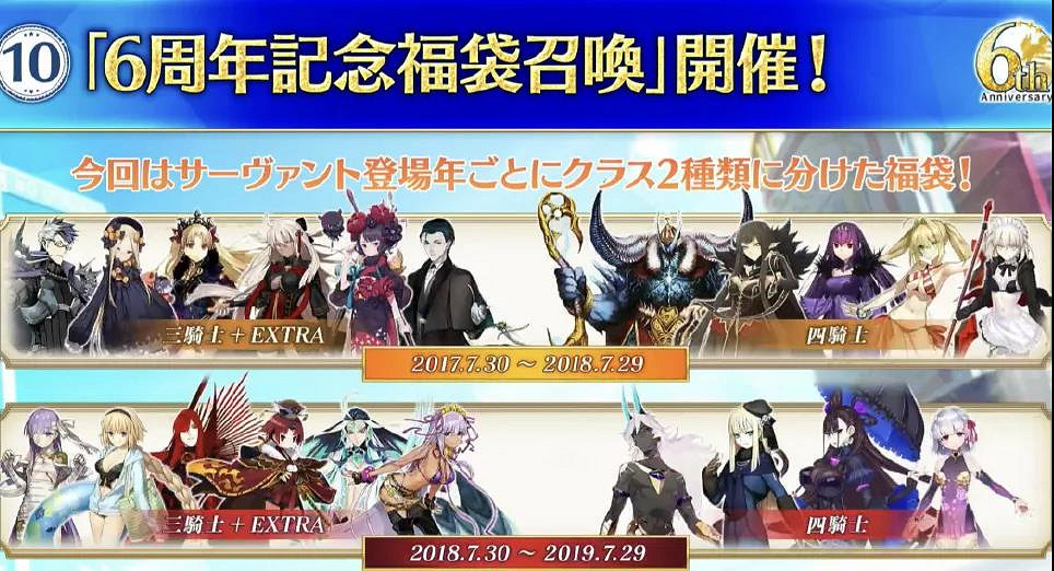 《FGO》六周年福袋機制介紹 六周年福袋時間卡池內容一覽