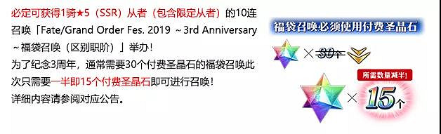 FGO三周年9大紀念活動彙總 半價福袋開啓連續登錄送十連