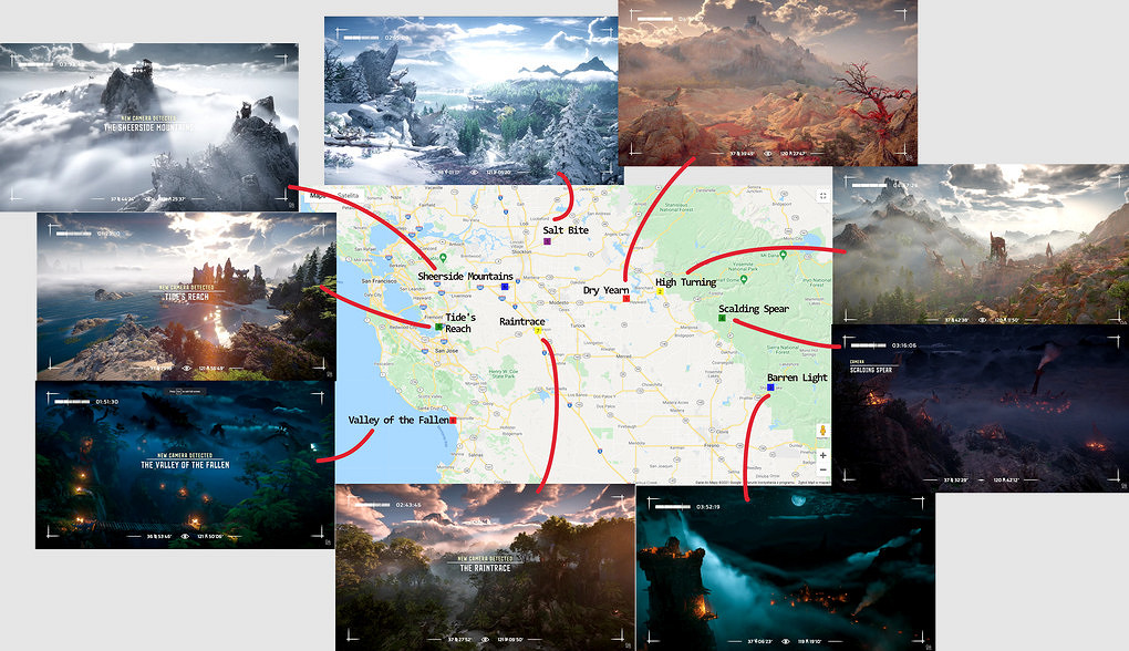 《地平線:西部禁域》非常大 世界地圖規模曝光 《地平線:西部禁域》非常大 世界地圖規模曝光