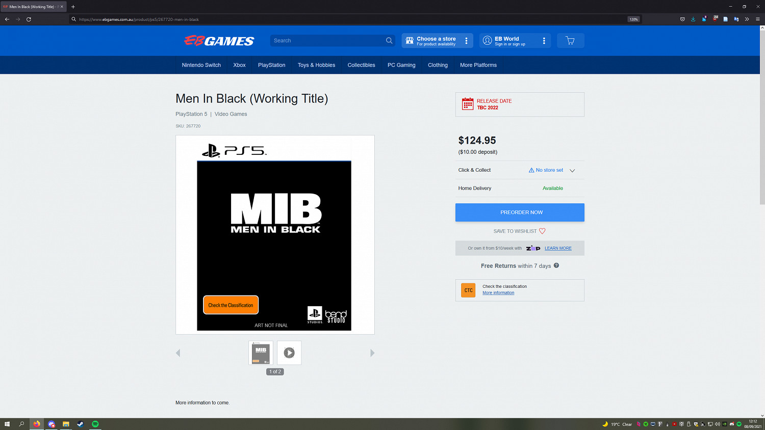 PS5《黑衣人》遊戲短暫現身 由《往日不再》工作室打造 PS5《黑衣人》遊戲短暫現身 由《往日不再》工作室打造