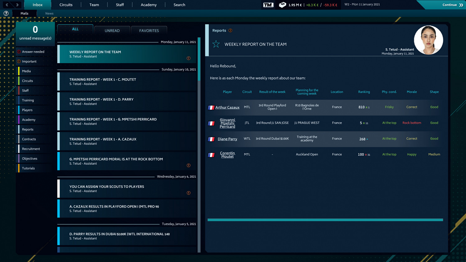 《網球經理2021》正式登陸PC平台 暫不支援中文 《網球經理2021》正式登陸PC平台 暫不支援中文