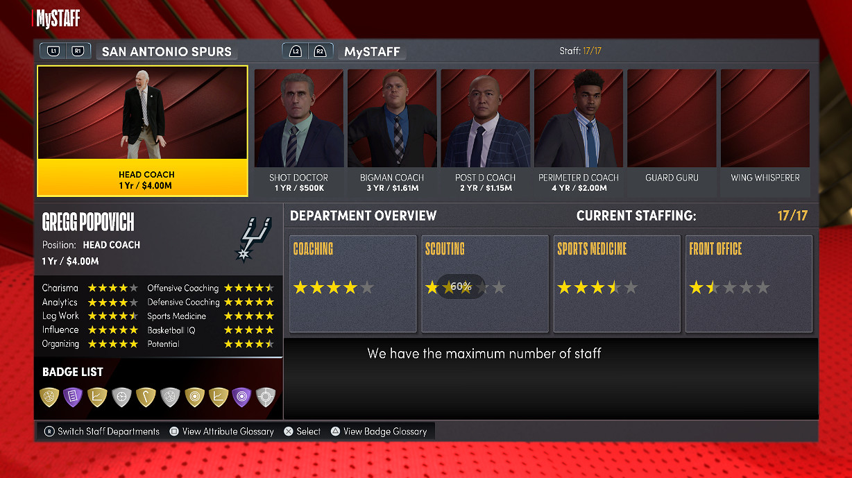 《NBA 2K22》MySTAFF模式員工團隊有哪些?MySTAFF模式員工團隊介紹 《NBA 2K22》MySTAFF模式員工團隊有哪些?MySTAFF模式員工團隊介紹