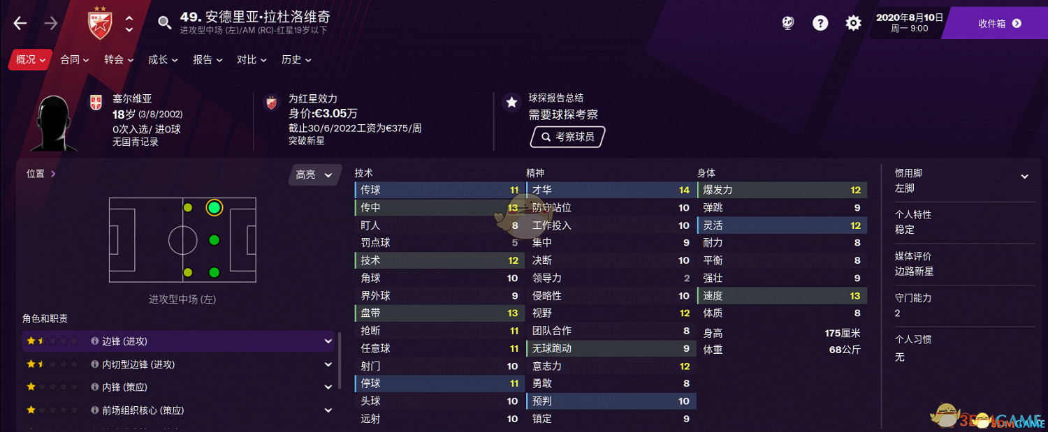 《足球經理2021》新手攻略 戰術陣容球員選擇推薦