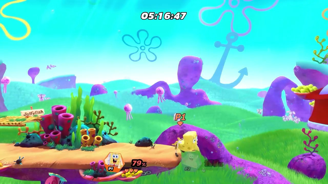 《尼克兒童頻道全明星大亂鬥》海綿寶寶出招展示 今年秋季正式上線