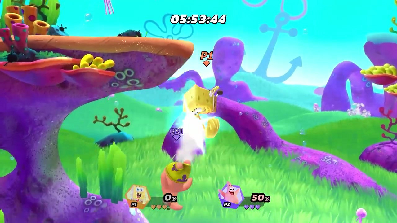 《尼克兒童頻道全明星大亂鬥》海綿寶寶出招展示 今年秋季正式上線