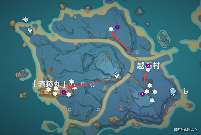 《原神》海祇島、清籟島聖遺物狗糧拾取路線