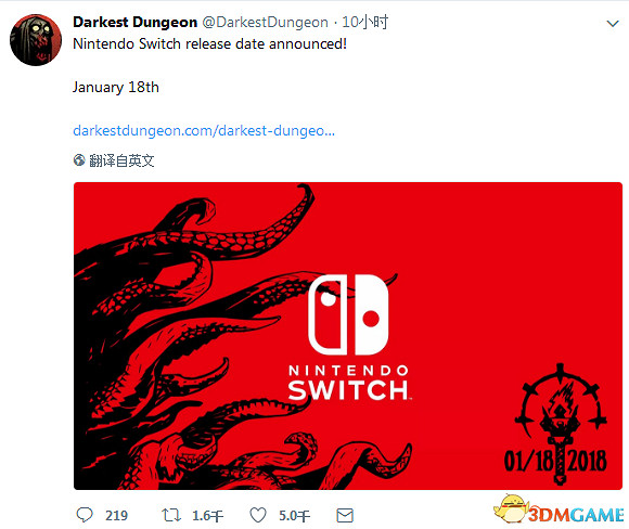 RPG佳作《暗黑地牢》Switch版 將於1月18日發售