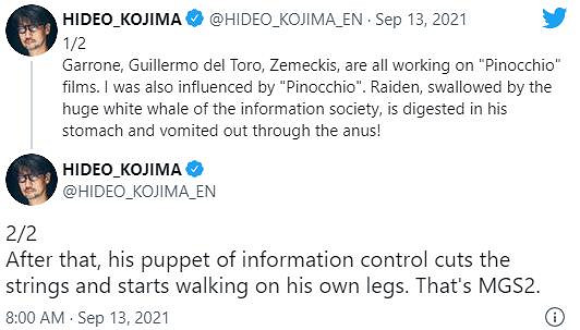 小島秀夫聊《匹諾曹》對《潛龍諜影2》製作的啟發