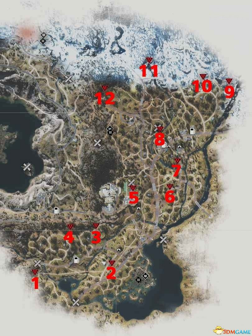 《往日不再》暴走潮位置 暴走潮標注地圖