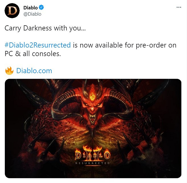 《暗黑破壞神2:重製版》主機和PC端開啟預購 《暗黑破壞神2:重製版》主機和PC端開啟預購