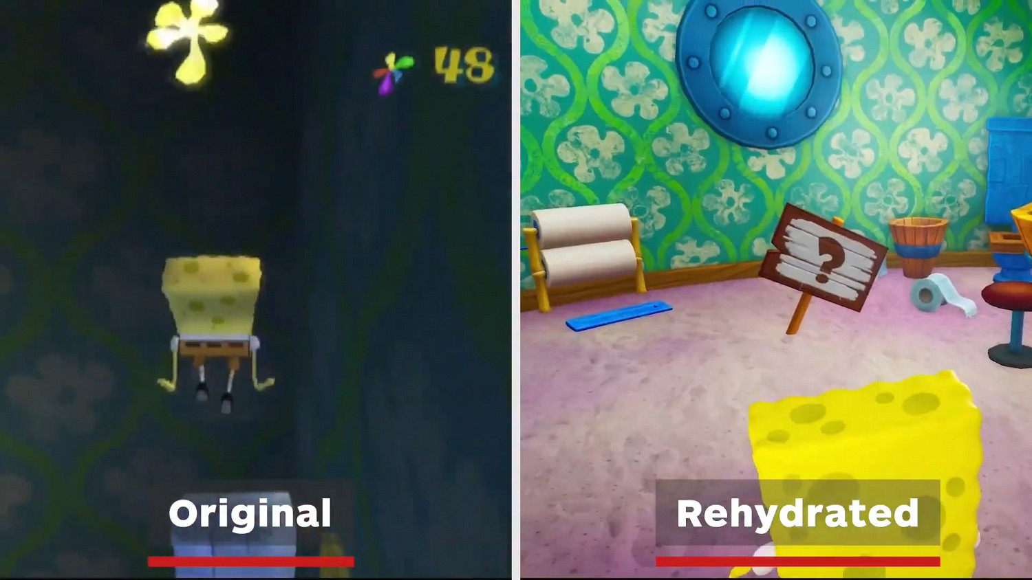 《海綿寶寶:爭霸比基尼海灘》經典版與再注水版遊戲對比 《海綿寶寶:爭霸比基尼海灘》經典版與再注水版遊戲對比