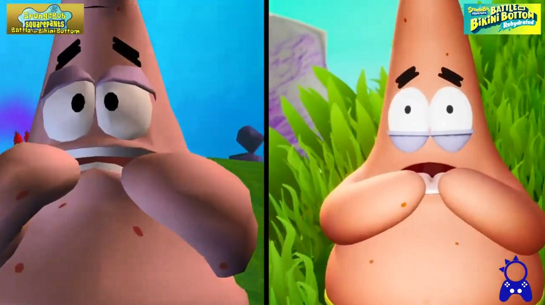 《海綿寶寶:爭霸比基尼海灘 - 再注水》與原版對比 海綿寶寶和派大星都好萌啊 《海綿寶寶:爭霸比基尼海灘 - 再注水》與原版對比 海綿寶寶和派大星都好萌啊