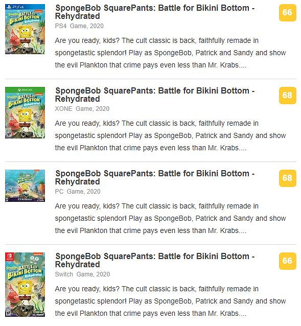 《海綿寶寶:爭霸比基尼海灘-再注水》IGN5分:過於懷舊 《海綿寶寶:爭霸比基尼海灘-再注水》IGN5分:過於懷舊