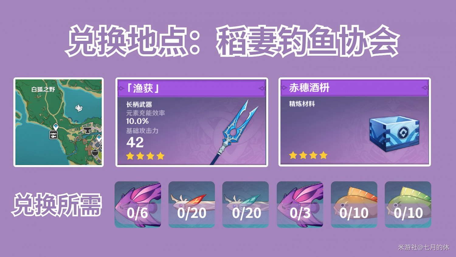 《原神》漁獲武器及精煉材料獲取指南 《原神》漁獲武器及精煉材料獲取指南