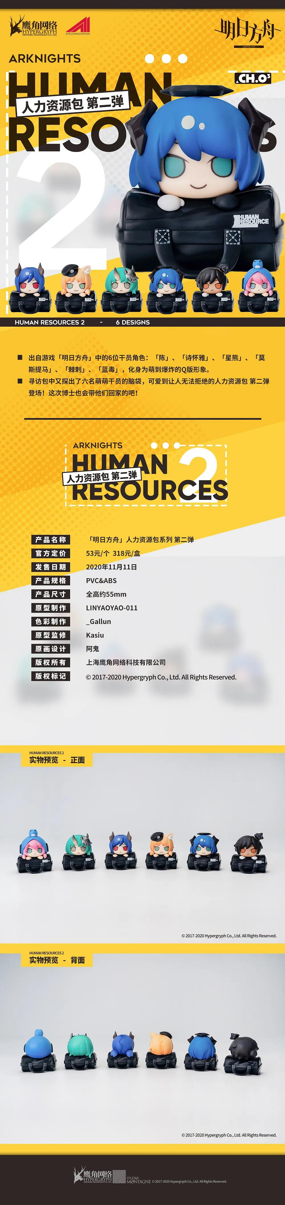 《明日方舟》人力資源包盲盒第二彈有哪些 人力資源包系列手辦介紹