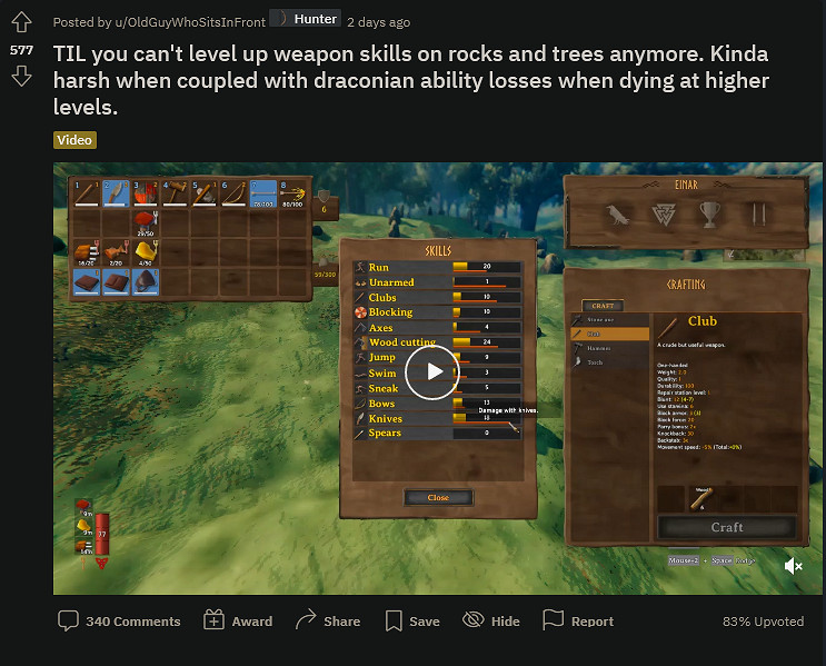 《瓦爾海姆》“灶與家”更新移除武器技能升級捷徑 《瓦爾海姆》“灶與家”更新移除武器技能升級捷徑