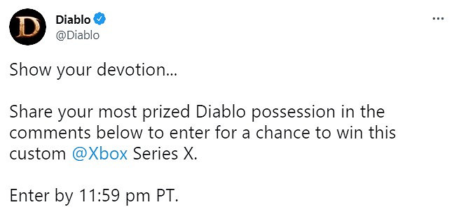 《暗黑破壞神2：重製版》限定版Xbox Series X主機 只送不賣