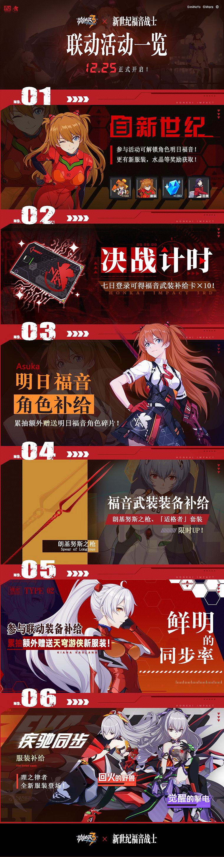 《崩壞3》eva連動內容 eva連動活動一覽