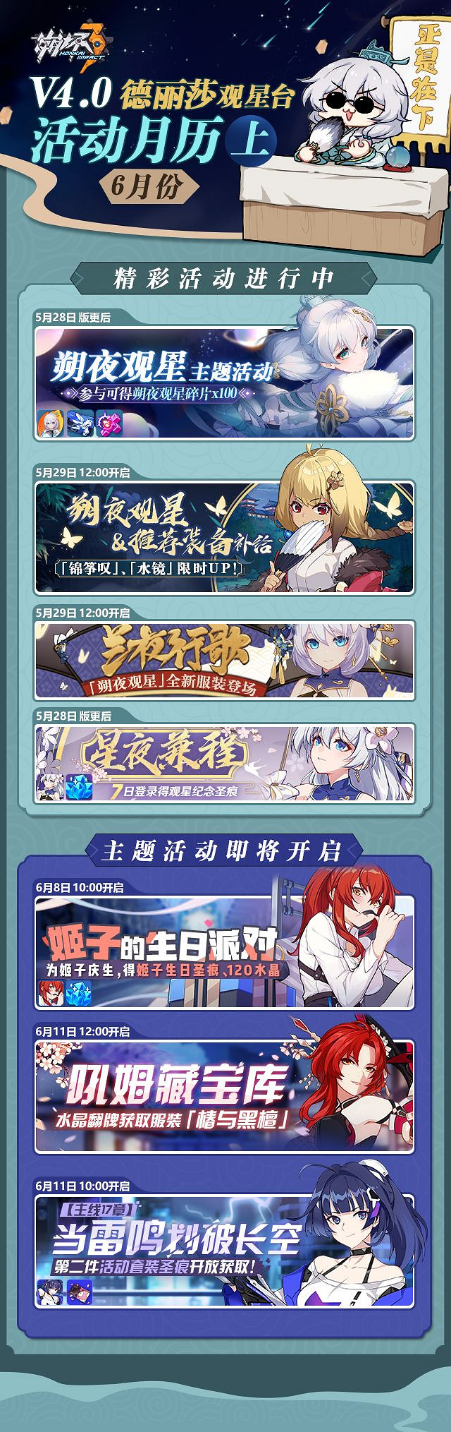 《崩壞3》六月更新內容彙總 6月4.0版本活動一覽 《崩壞3》六月更新內容彙總 6月4.0版本活動一覽