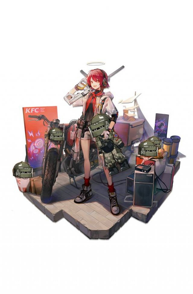 《明日方舟》戰車表情包 彩6連動幹員機槍哥表情包