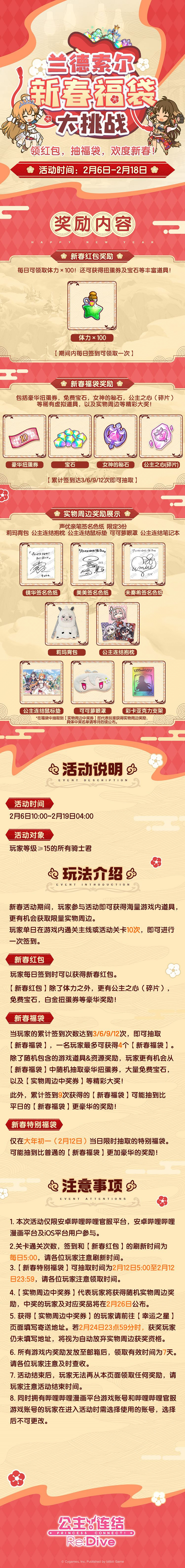 《公主連結》春節活動新春福袋 新春福袋大挑戰介紹