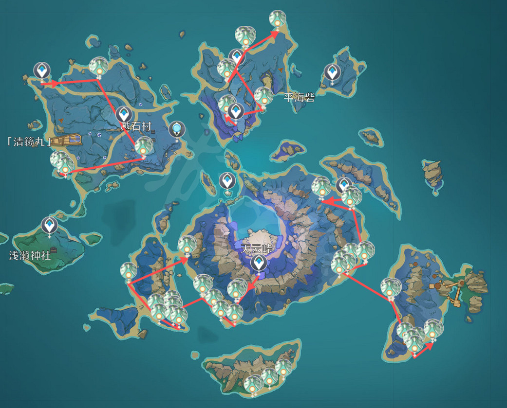 《原神》漂浮材料採集路線分享 《原神》漂浮材料採集路線分享