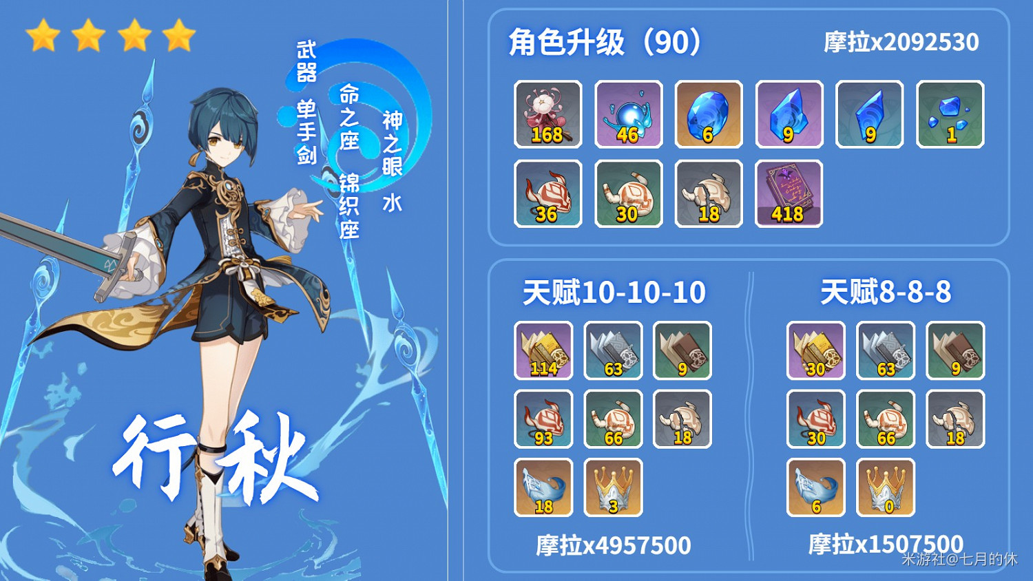 《原神》2.1版行秋出裝配隊教學