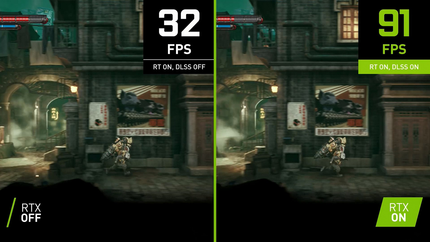 《暗影火炬城》PC版DLSS影片對比:三倍性能提升! 《暗影火炬城》PC版DLSS影片對比:三倍性能提升!