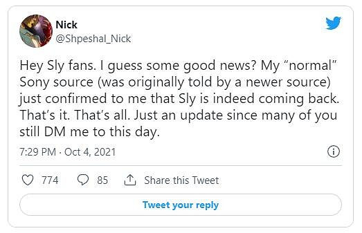 業內人士透露《狡狐大冒險》重啟新作在開發中