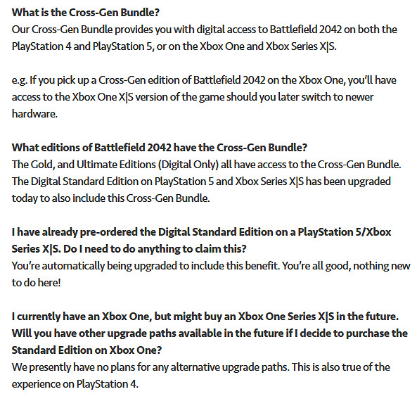《戰地2042》無法跨世代組隊 但次世代標準版免費升級