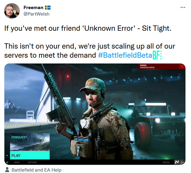 《戰地2042》公測火爆遭遇未知錯誤 玩家提出解決方案 《戰地2042》公測火爆遭遇未知錯誤 玩家提出解決方案