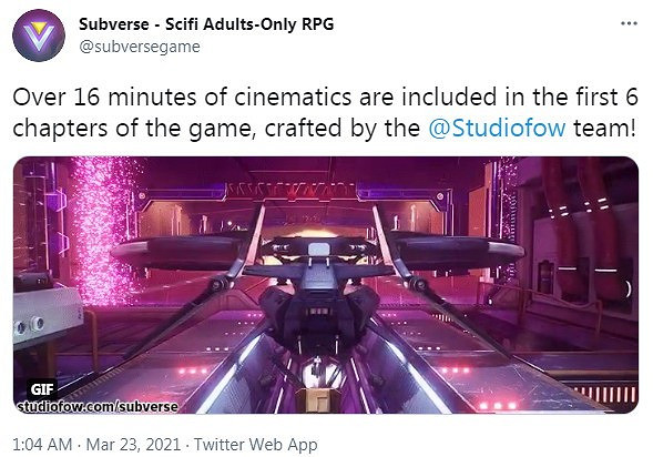 《Subverse》前6章包含16分鐘動畫 馬頭社操刀製作 《Subverse》前6章包含16分鐘動畫 馬頭社操刀製作